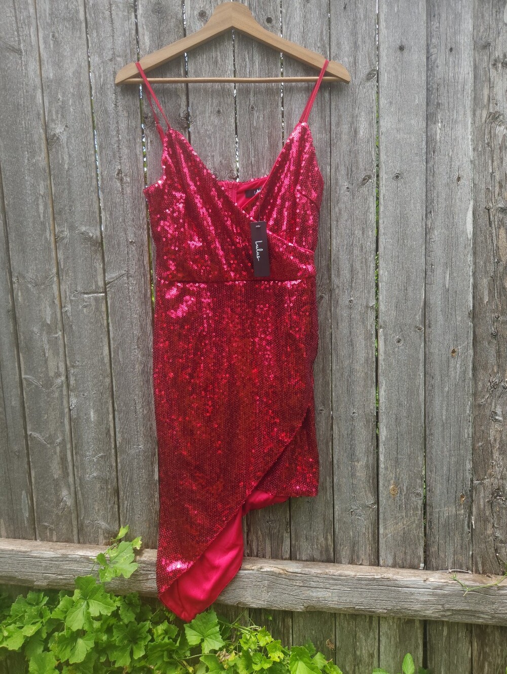 Lulus Glistening Up Sequined Red Party Dress Nwt